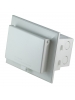 Arlington DBHB1WGC - Low Profile InBox for New Brick Construction - 1-Gang - Horizontal Mount - Weatherproof Cover - White